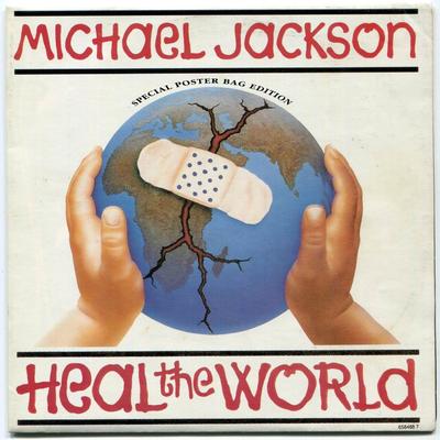 1991michaeljacksonhealtheworld荷兰海报封套版7寸单曲黑胶